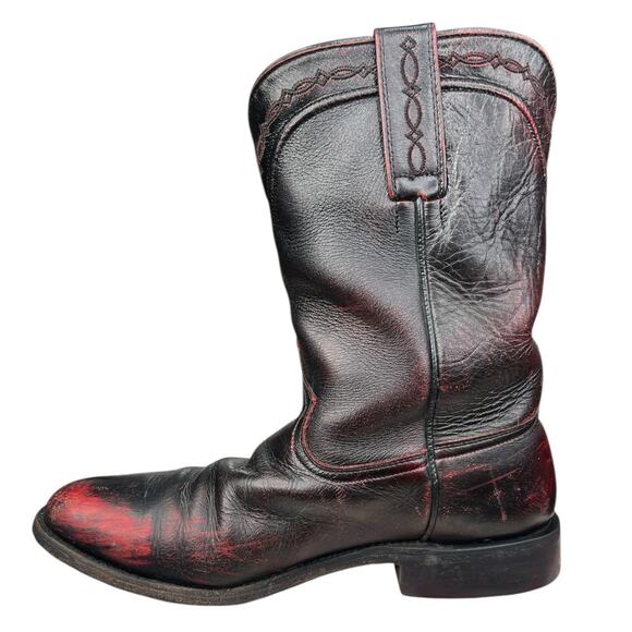 Cody James Men’s Black Cherry Distressed Cowboy Boot Size US 8.5 D - Picture 2 of 11